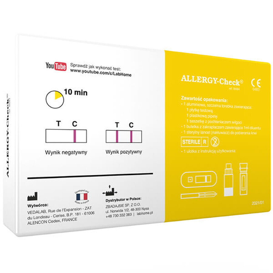 LabHome Allergy-Check, bloedtest op IgE-antistoffen, allergiediagnose, 1 stuk