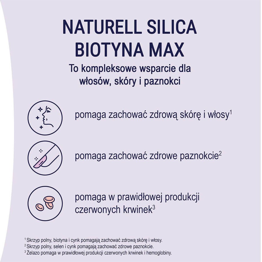 Naturell Sílice Biotina Max, 60 comprimidos