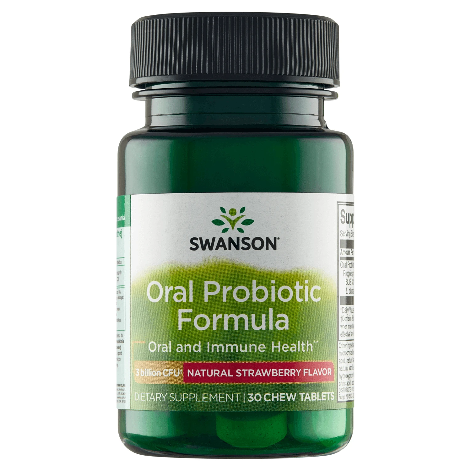Swanson Oral Probiotic Formula, aardbeiensmaak, 30 zuigtabletten
