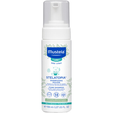 Mustela Stelatopia, shampoo schiuma per bambini, 150 ml