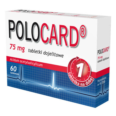 Polocard, 75 mg, 60 comprimés entéraux