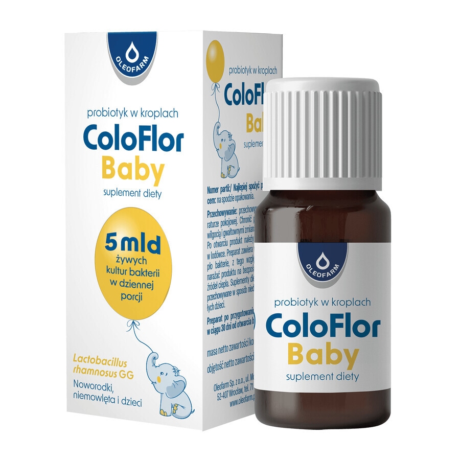 ColoFlor Baby, orale druppels voor zuigelingen en kinderen vanaf de geboorte, 5 ml