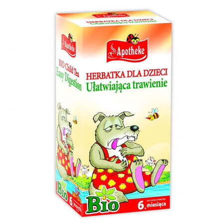 Apotheke Fennel, Melissa, Mint Bio, tea for babies over 6 months, 1.5 gx 20 sachets