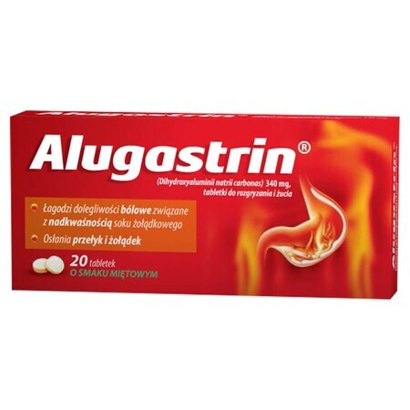 Alugastrin 340 mg, muntsmaak, 20 kauwtabletten