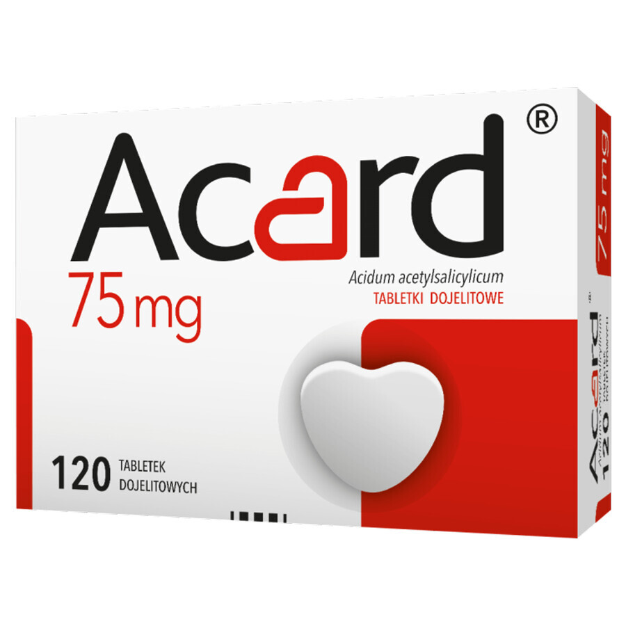 Acard 75 mg, 120 enteral tablets