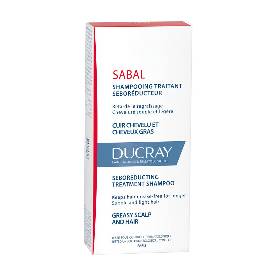 Ducray Sabal, talgregulerende shampoo voor vet haar, 200 ml