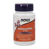 Now Foods Astaxanthine, astaxanthine 4 mg, 60 plantaardige capsules