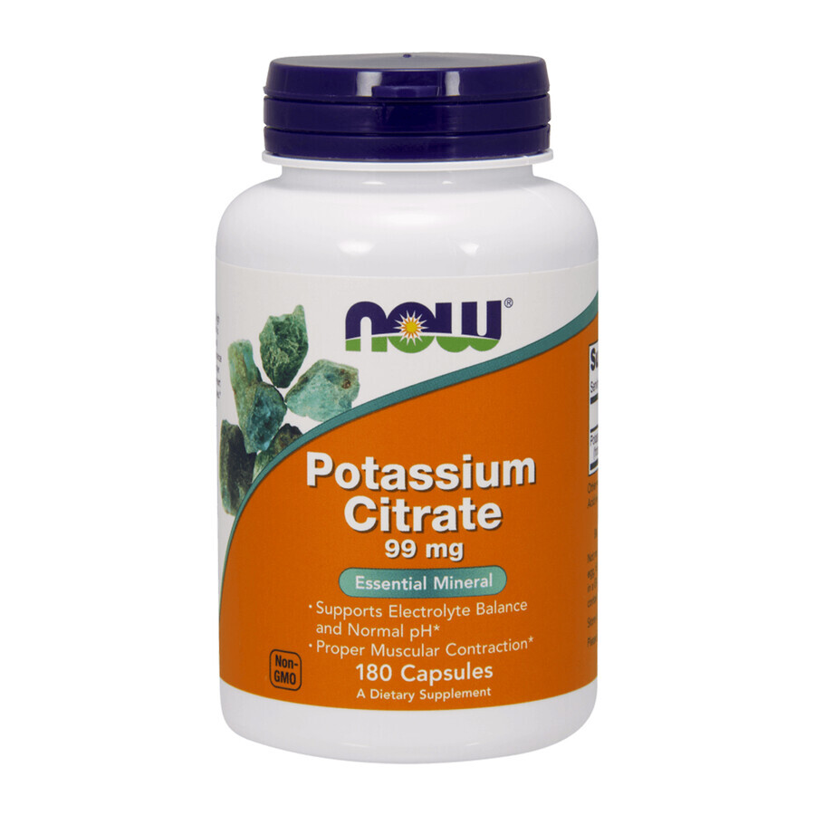 Now Foods, Citrate de potassium, 180 gélules