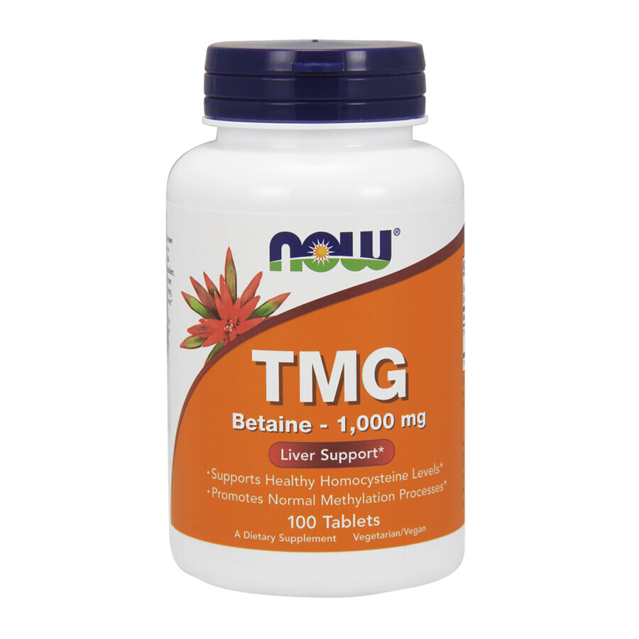 Now Foods TMG, betaïne 1000 mg, 100 tabletten