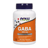 Now Foods GABA, gamma aminoboterzuur 500 mg, 100 plantaardige capsules