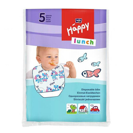 Bella Baby, wegwerp slabbetjes, Happy Lunch, 10 stuks