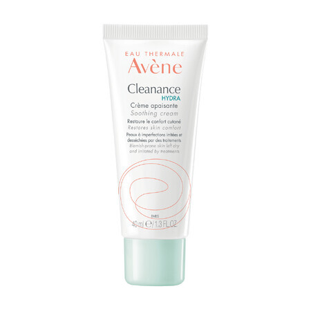 Avene Cleanance Hydra, verzachtende crème voor gezicht en lichaam na farmacologische behandelingen, 40 ml