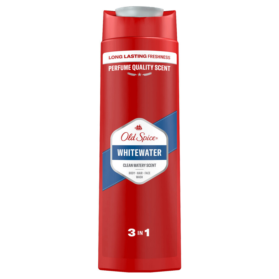 Old Spice, 3-in-1 douchegel voor lichaam, haar en gezicht, Whitewater, 400 ml