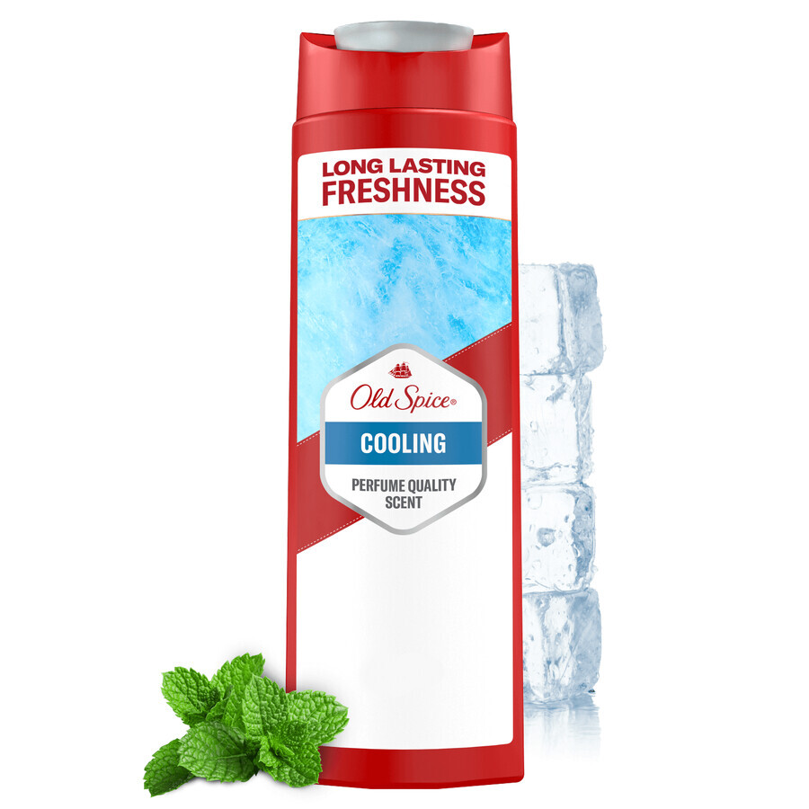 Old Spice, 3-in-1 douchegel voor lichaam, haar en gezicht, Verkoelend, 400 ml