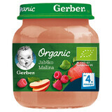 Gerber Organic, Dessert, appel framboos, na 4 maanden, 125 g