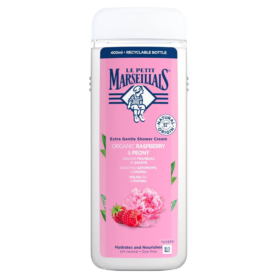 Le Petit Marseillais, Duschgel, Himbeere und Pfingstrose, 400 ml