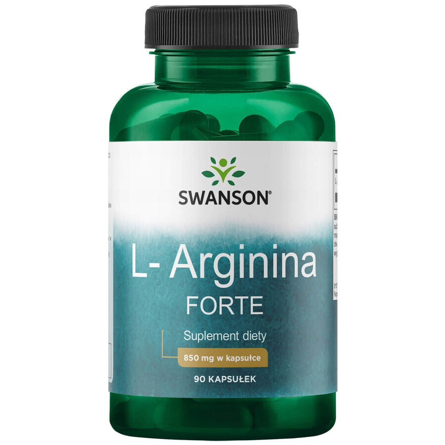 Swanson L-Arginină, L-Arginină 850 mg, 90 capsule