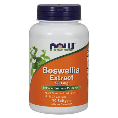 Now Foods Boswellia Extract 500 mg, extrait d'encens, 90 capsules de gel