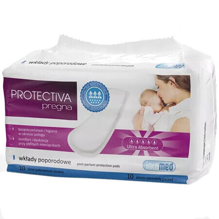 Protectiva Pregna, kompressen voor na de bevalling, 10 eenheden