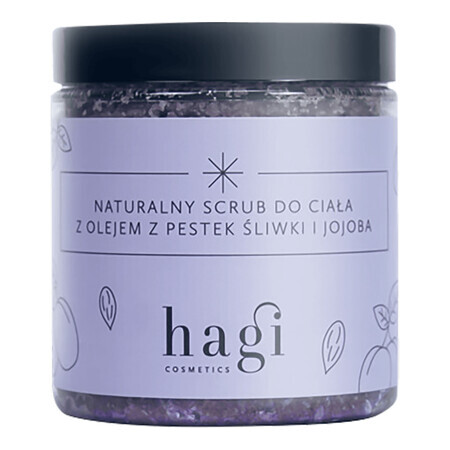 Hagi Cosmetics, scrub naturale all'olio di nocciolo di prugna e all'olio di jojoba, 300 g