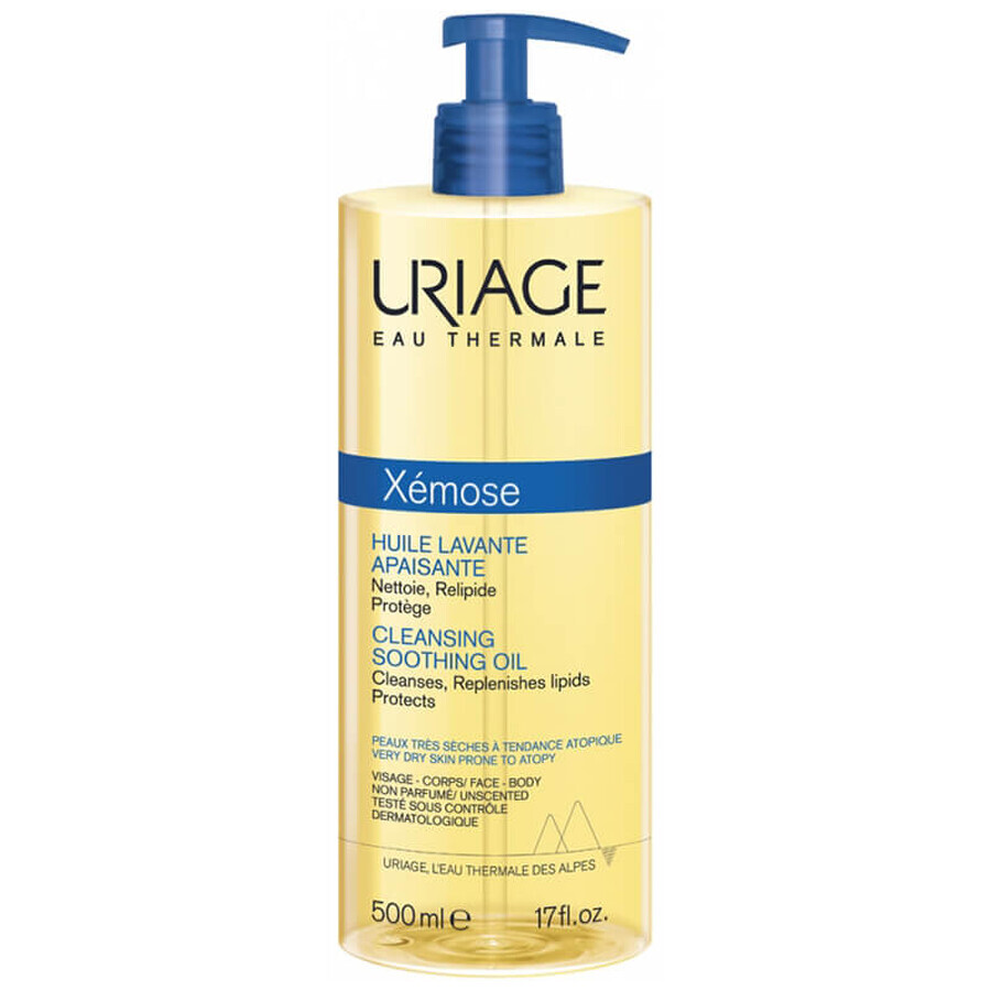 Uriage Xemose, bath and shower oil, 500 ml