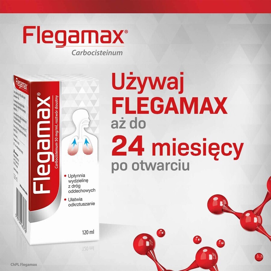 Flegamax 50 mg/ml, oral solution, 120 ml