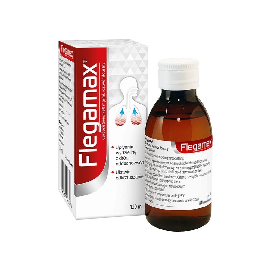 Flegamax 50 mg/ml, oral solution, 120 ml