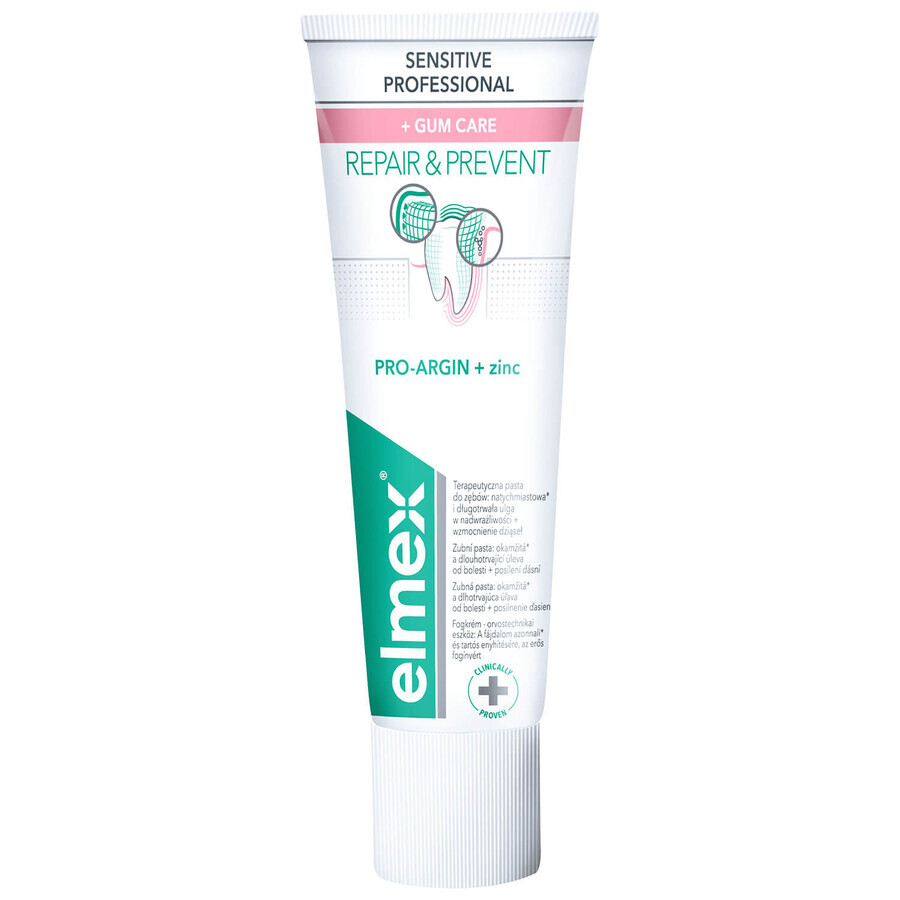 Elmex Sensitive Professional Repair &amp; Prevent, toothpaste, 75 ml