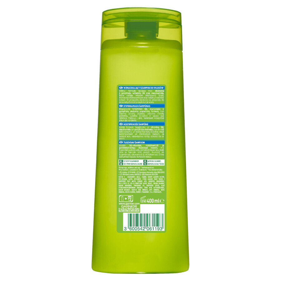 Garnier Fructis Stärke und Glanz, 2-in-1 Kräftigungsshampoo für normales Haar, 400 ml