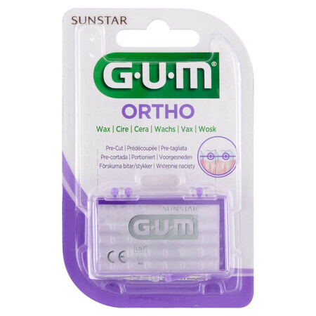 Sunstar Gum Ortho, gekalibreerde orthodontische was, smaakloos, 1 stuk