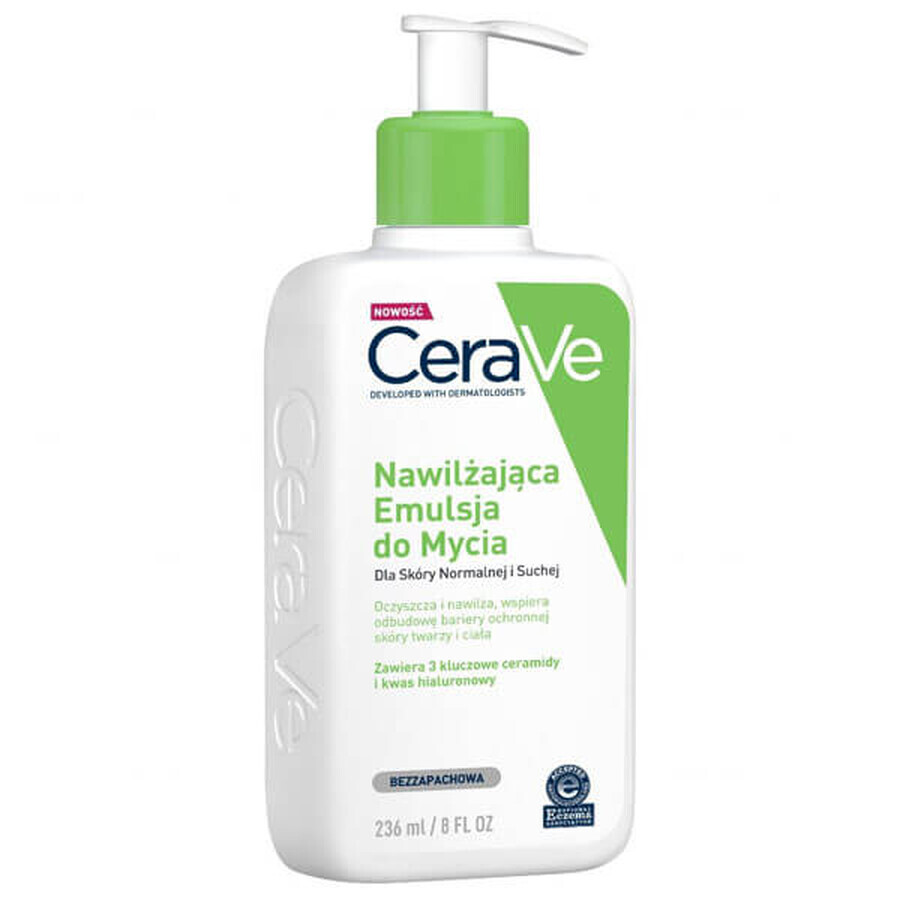 CeraVe, hydraterende reinigingsemulsie, normale en droge huid, 236 ml