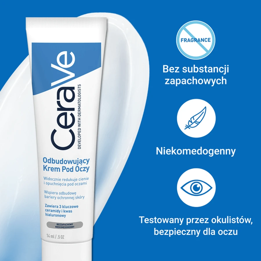 CeraVe, crema occhi riparatrice, pelle normale e secca, 14 ml