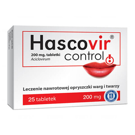 Hascovir Control 200 mg, 25 Tabletten