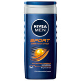 Nivea Men, Gel doccia 3 in 1 per viso, corpo e capelli, Sport, 250 ml