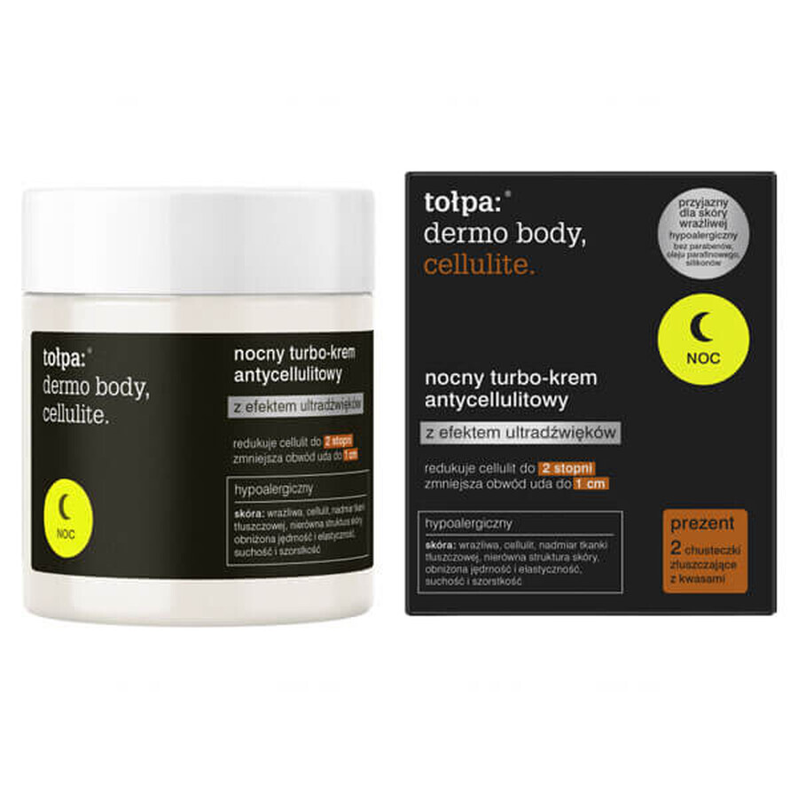 Tolpa Dermo Body Cellulitis, nacht turbo anti-cellulitis crème met ultrasoon effect, 250 ml