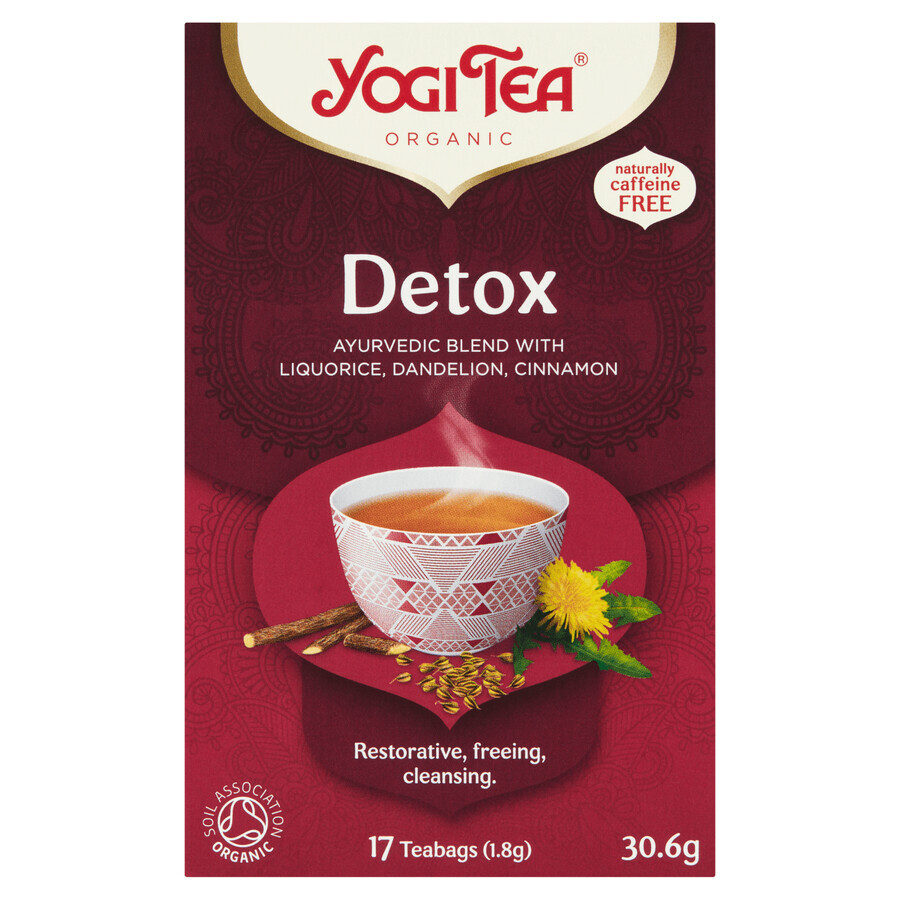 Yogi Tea Detox, detox thee BIO, 1,8 g x 17 builtjes