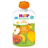 HiPP Bio mousse de fruits, pomme, mangue, pêche, après 6 mois, 100 g