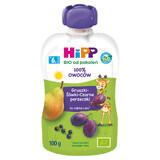 HiPP Bio mousse de fruits, poires, prunes et cassis, après 6 mois, 100 g