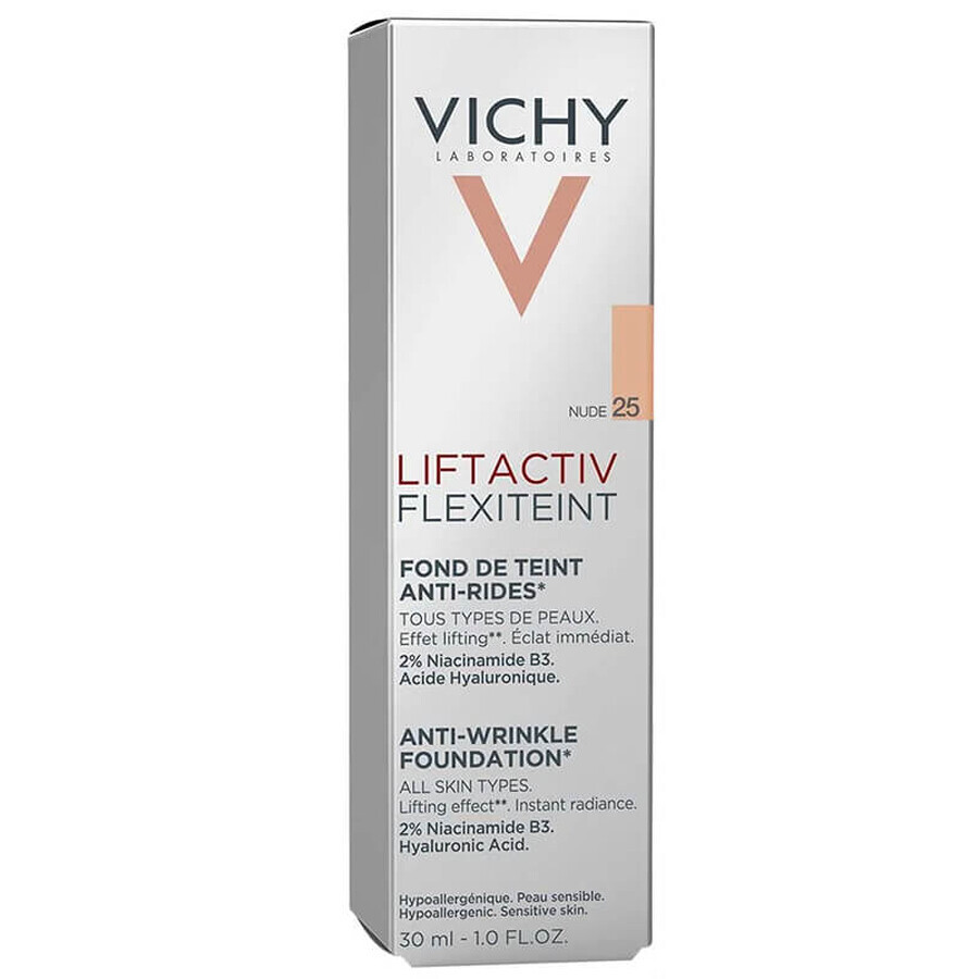 Vichy Liftactiv Flexiteint, rimpelverzachtende foundation, 25 Nude, 30 ml