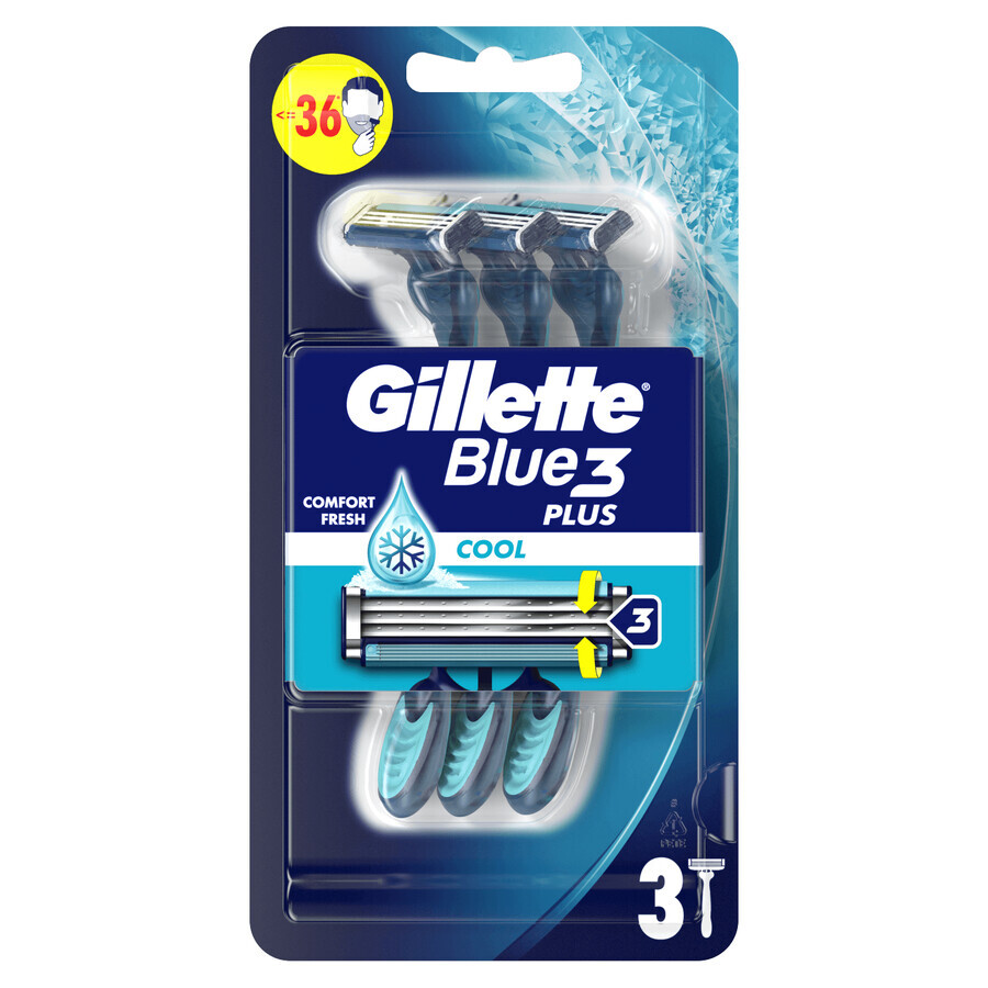 Gillette Blue 3 Cool, Einwegrasierer, 3 Stück