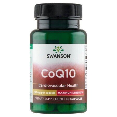 Swanson CoQ10, coenzyme Q10 200 mg, 30 capsules