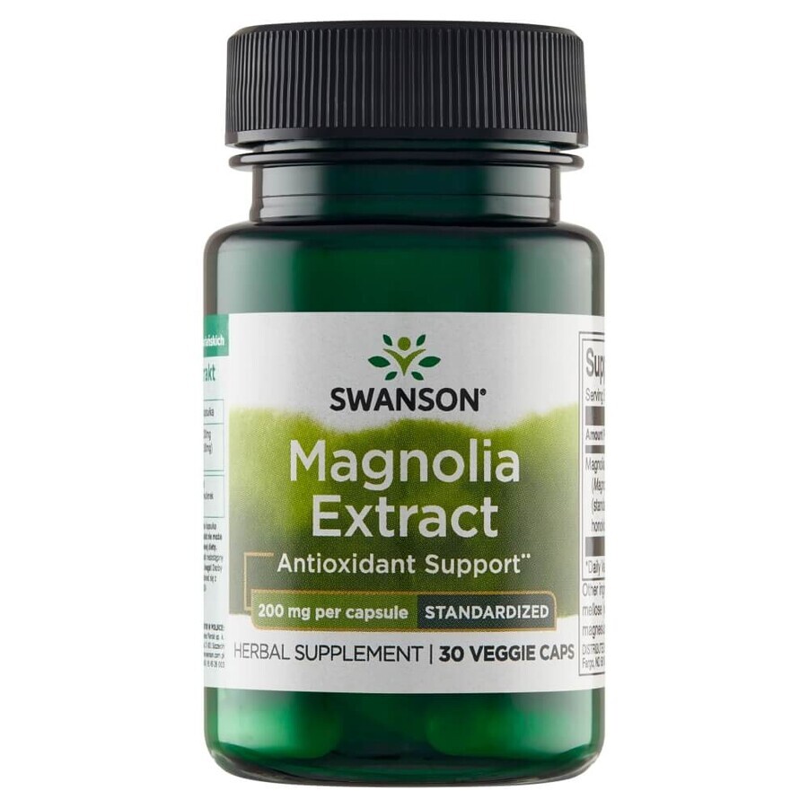 Swanson Magnolia-extract, magnolia, 30 plantaardige capsules