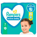 Pampers Active Baby, pañales, talla 7, 15+ kg, 40 unidades