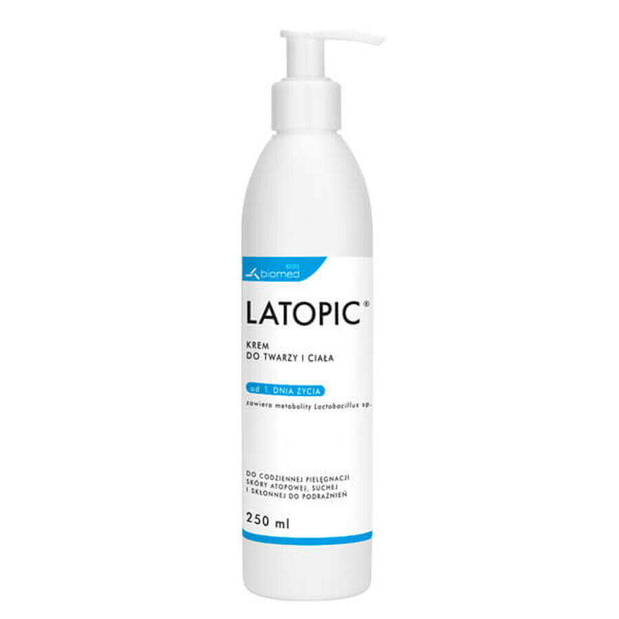 Latopic, gezichts- en lichaamscrème vanaf dag 1, 250 ml