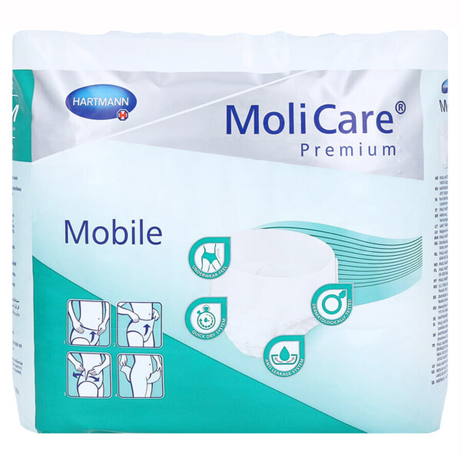 MoliCare Premium Mobile, pannolini, taglia M, 80-120 cm, 5 gocce, 14 pezzi