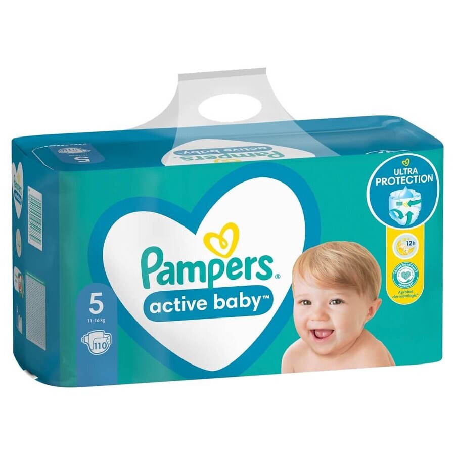 Pampers Active Baby, luiers, maat 5, 11-16 kg, 110 stuks