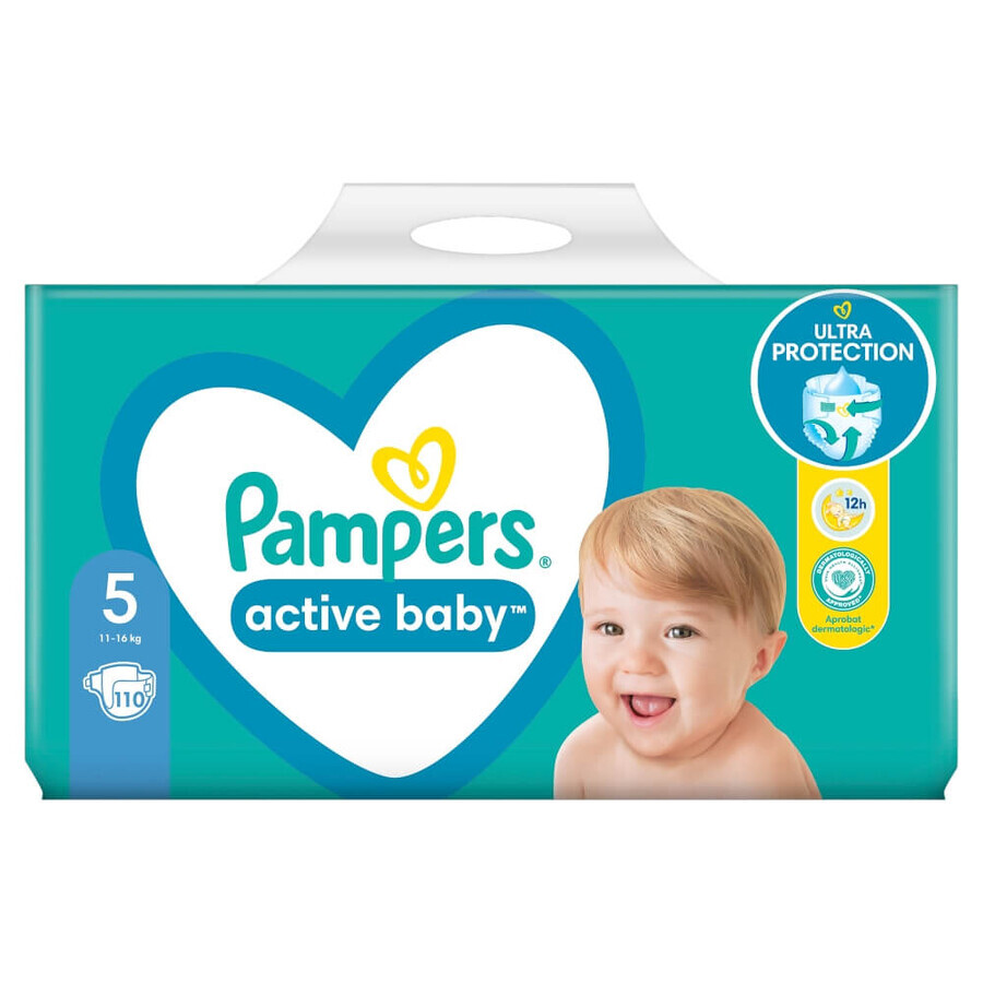 Pampers Active Baby, luiers, maat 5, 11-16 kg, 110 stuks