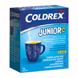 Coldrex Junior C 300 mg + 20 mg + 5 mg, powder for oral solution for children aged 6-12 years, lemon flavor, 10 sachets