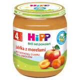 HiPP Owoce Bio, pommes et abricots, après 4 mois, 125 g