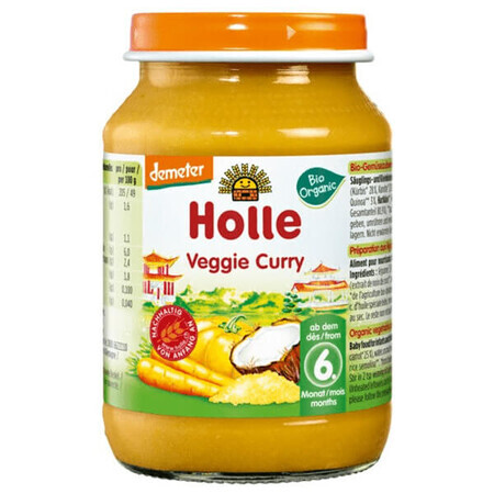 Holle, BIO schaaltje, vegetarische curry, vanaf 6 maanden, 190 g